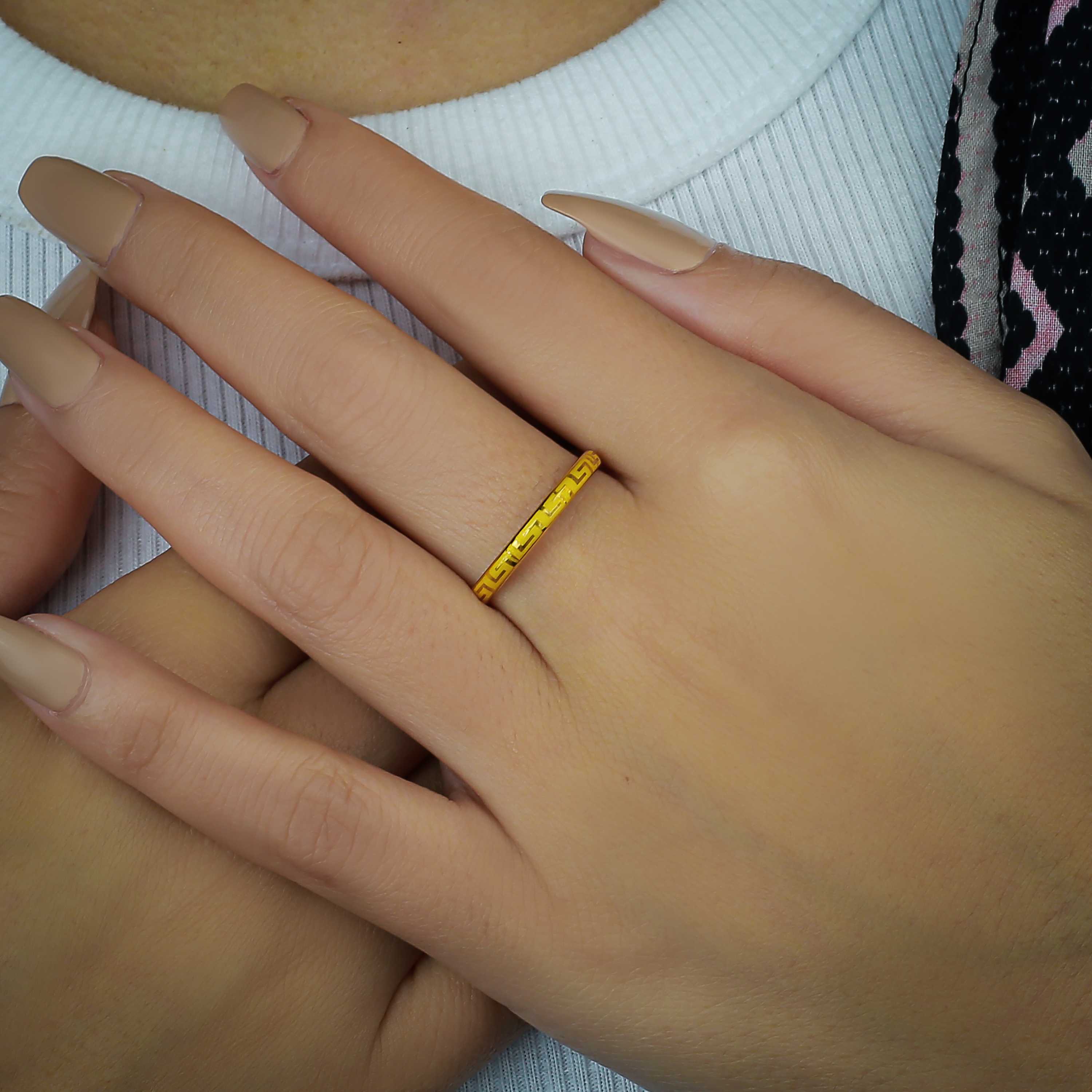 21 karat gold wedding ring, made in Turkey - (H-0497)